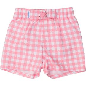 RUGGEDBUTTS Boys UPF50+ Sun Protection Gingham Swim Trunks