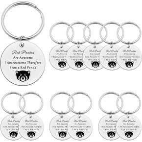 Xiahuyu Red Panda Keychain Animal Pandas Jewelry Panda Themed Gift Red Pandas Lover Gifts for Women Men Boys Girls