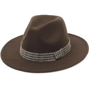 EOZY Women & Men Fedora Hat Wide Brim Unsex Floppy Panama Hat Cap