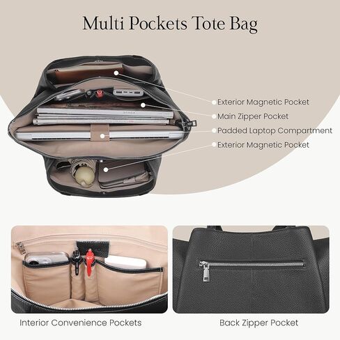 حقيبة حمل جلدية حقيقية من أجل النساء ، حقائب الكمبيوتر المحمول للنساء حقائب الكتف مع حقائب اليد مقصورات in Kuwait