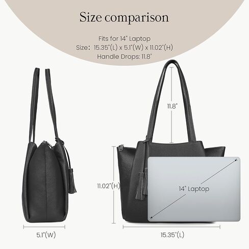 حقيبة حمل جلدية حقيقية من أجل النساء ، حقائب الكمبيوتر المحمول للنساء حقائب الكتف مع حقائب اليد مقصورات in Kuwait