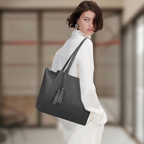 حقيبة حمل جلدية حقيقية من أجل النساء ، حقائب الكمبيوتر المحمول للنساء حقائب الكتف مع حقائب اليد مقصورات in Kuwait