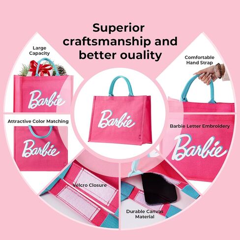 حقيبة حمل Miniso Barbie ، حقيبة حمل كبيرة للنساء ، حقيبة أعمال التسوق للأزياء ، الحاضر لعيد الميلاد ، الشاطئ ، حفل زفاف in Kuwait