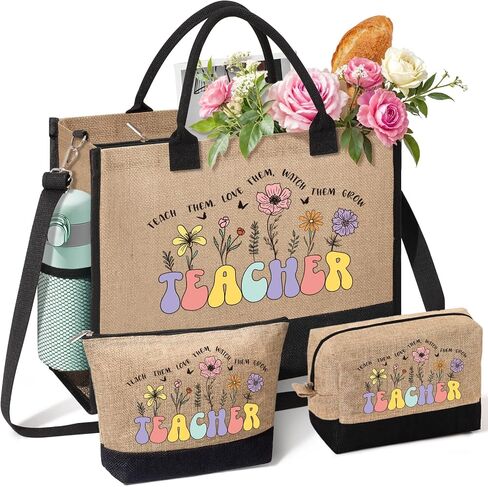 Teacher Appreciation Gifts for Women, Unique Tote Bag Beach Bag From Students, Funny Retirement Graduation Thank You Gifts, Birthday, Christmas, Back to School Ideas in Saudi Arabia