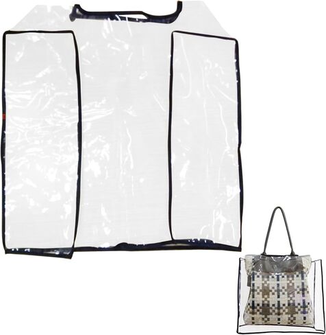 Handbag Raincoat – Clear Waterproof Rain Slicker for Designer Handbags Luxury Bags – EVA Bag Covers, Portable Rain Protective Cover (Transparent rectangle) in Kuwait
