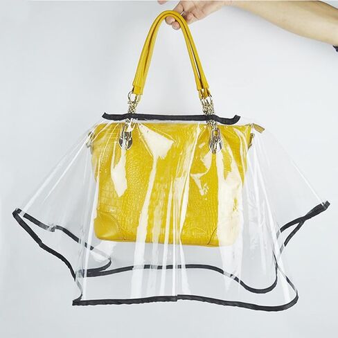 Handbag Raincoat – Clear Waterproof Rain Slicker for Designer Handbags Luxury Bags – EVA Bag Covers, Portable Rain Protective Cover (Transparent rectangle) in Kuwait