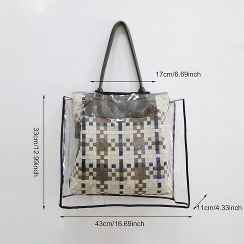 Handbag Raincoat – Clear Waterproof Rain Slicker for Designer Handbags Luxury Bags – EVA Bag Covers, Portable Rain Protective Cover (Transparent rectangle) in Kuwait