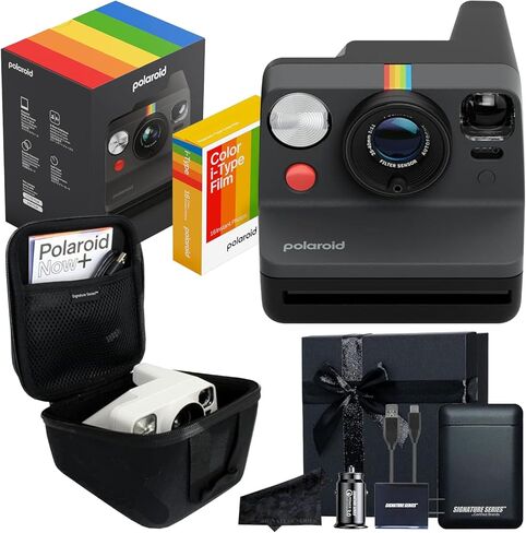 Polaroid Originals Now I-Type Instant Camera with 16 Color Film Photos and Signature Series Case (Gen 3 + Signature Gift Bundle, Pink) in Saudi Arabia