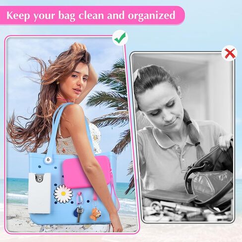 حامل الهاتف 5pcs لحقيبة Bogg ، محفظة إدراج سيليكون ناعمة لإكسسوارات حقيبة Bogg ، حامل هاتف السيليكون لإكسسوارات Bogg Bag ، سحر لحقيبة Bogg in Saudi Arabia