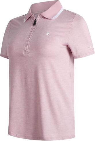 Spyder Womens Golf Shirt - Quarter Zip Golf Polo Tennis Top, UPF 30+ Sun Protect Moisture Wicking Polo Shirts for Women in Saudi Arabia