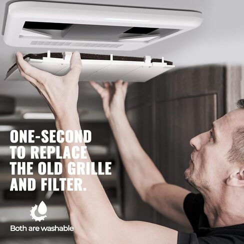 Bougerv RV A/C Air Grille استبدال مع مرشح الهواء المناسب للمكيفات المائية 3104928.019 ، RV الأجزاء الداخلية RV in Saudi Arabia