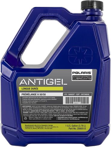 Polaris antifreze Soolant 50/50 Premix LifeDed Life for Snowmobile Off Road Road Road Aluminium Systems ، متوافقة مع محرك 2 و 4 Stroke ، يغلي وتجميد الحماية ، 1 Quart - Part 2880514 in Saudi Arabia