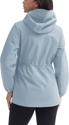 Rdruko Women's Cycling Rain Jacket Waterproof Lightweight Packable Raincoat with Hood Windbreaker for Outdoor Travel Hiking in Saudi Arabia