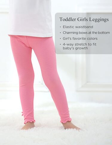 Toddler Girls Leggings 2-Pack Bamboo Viscose Little Girls Casual Stretch Pants in Saudi Arabia