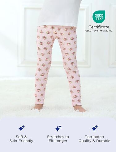 Toddler Girls Leggings 2-Pack Bamboo Viscose Little Girls Casual Stretch Pants in Saudi Arabia