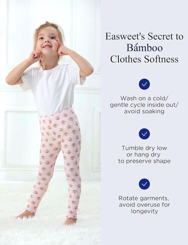 Toddler Girls Leggings 2-Pack Bamboo Viscose Little Girls Casual Stretch Pants in Saudi Arabia