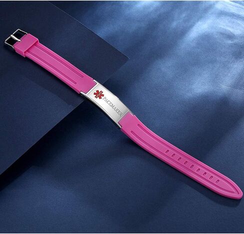 LinnaLove Sports Medical Alert Bracelets for Men & Women Silicone ID Band Suitable for Summer in Kuwait