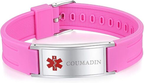 LinnaLove Sports Medical Alert Bracelets for Men & Women Silicone ID Band Suitable for Summer in Kuwait