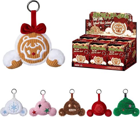 POP MART SKULLPANDA Wishing Time Series Plush Pendant, 6PCs Blind Box Figures, Random Design Action Figures Collectible Toys Home Decorations, Holiday Birthday Gifts, Whole Set in Saudi Arabia