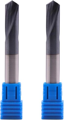 BestParts قطعتان من مثقاب البقع من الكربيد الصلب عالي الأداء - مطلي بـ AlTiN، 120 درجة، 2 فلوت، مثقاب نقطي، قطر عرقوب 3/16 بوصة، طول الناي 3/4 بوصة، الطول الإجمالي 2 بوصة in Saudi Arabia