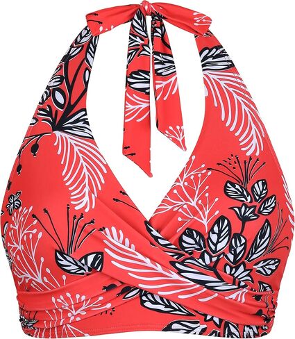 TOPS Bikini Tops V Firpearl Women Introlder Tops v Hill Halter Top Top Top Up Criss Cross Bathing Suit Top فقط in Kuwait