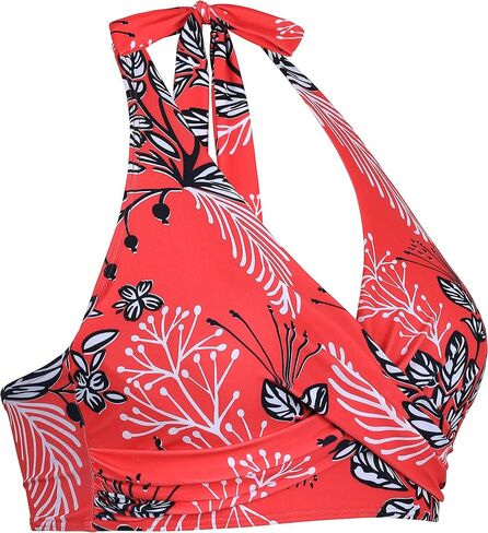 TOPS Bikini Tops V Firpearl Women Introlder Tops v Hill Halter Top Top Top Up Criss Cross Bathing Suit Top فقط in Kuwait