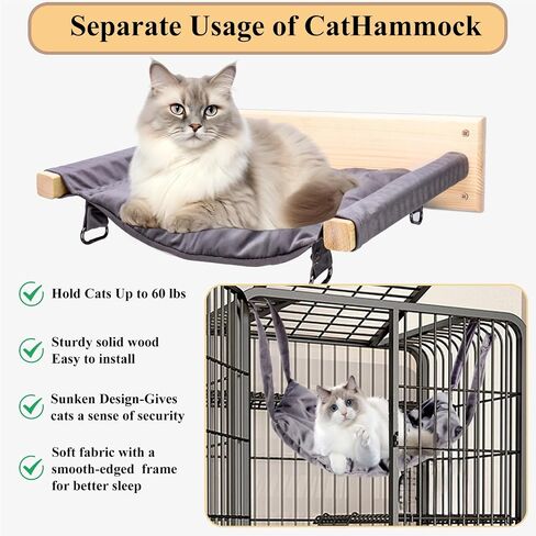 JSPYFITS Cat Cage Hammock with Ball,Double Layer Hanging Adjustable Soft Pet Bed Suit for Kitten Ferret Puppy Rabbit or Small Pets, 2 Level Indoor Pet Bad for All Season(Ethnic Style) in Kuwait