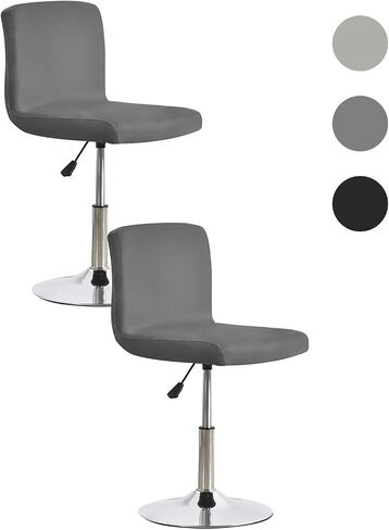 4PCS Bar Stool Slipcovers,Stretch Chair Cover with Backrest Cover,Stretch Removable Covers for Short Swivel Chair Dining Chair,Bar Stool with Backrest (No Chairs),Black in Kuwait
