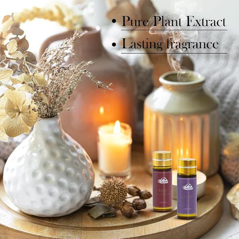 Fragrance Essential Oils Set - 14pcs, Aromatherapy Oils for Skin, Diffusers, Home Care, Humidifier Laundry, Candle Making - Tea Tree, Sandalwood, Lavender, Vanilla, Eucalyptus and More (5mL) in Saudi Arabia