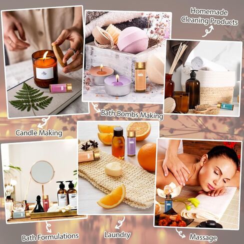 Fragrance Essential Oils Set - 14pcs, Aromatherapy Oils for Skin, Diffusers, Home Care, Humidifier Laundry, Candle Making - Tea Tree, Sandalwood, Lavender, Vanilla, Eucalyptus and More (5mL) in Saudi Arabia