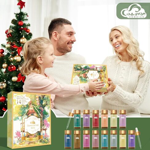Fragrance Essential Oils Set - 14pcs, Aromatherapy Oils for Skin, Diffusers, Home Care, Humidifier Laundry, Candle Making - Tea Tree, Sandalwood, Lavender, Vanilla, Eucalyptus and More (5mL) in Saudi Arabia