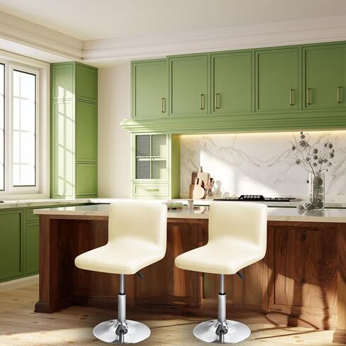 KRFOONN 4 Pack Bar Stool Covers Waterproof PU Leather Bar Stool Chair Covers Slipcovers Counter Stool Bar Chair Covers with Backs Stool Chair Seat Slipcover Protector for Kitchen Pub Dining Chair, 02 in Kuwait