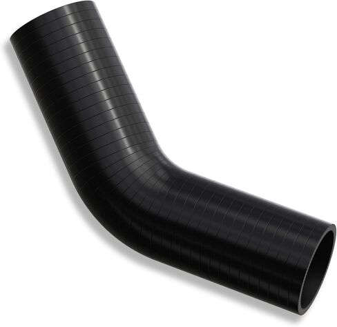 Endure 45 Degree Elbow Coupler Silicone Hose 4-Ply, 2.5-Inch(63mm), Couplers for High Performance Vehicles, Intake Piping, Length(102mm), Thickness (5mm), Automotive Silicone Hose - Black in Kuwait