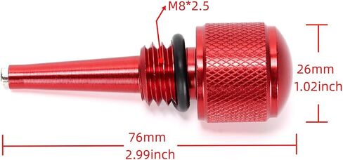 1PCS 55201 Red Magnetic Oil Dipstick M18-2.5 الخيط مع غسالة متوافق مع Yamaha EF2000IS EF1000IS ، متوافق مع PowerHorse 42411 in Saudi Arabia