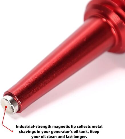 1PCS 55201 Red Magnetic Oil Dipstick M18-2.5 الخيط مع غسالة متوافق مع Yamaha EF2000IS EF1000IS ، متوافق مع PowerHorse 42411 in Saudi Arabia
