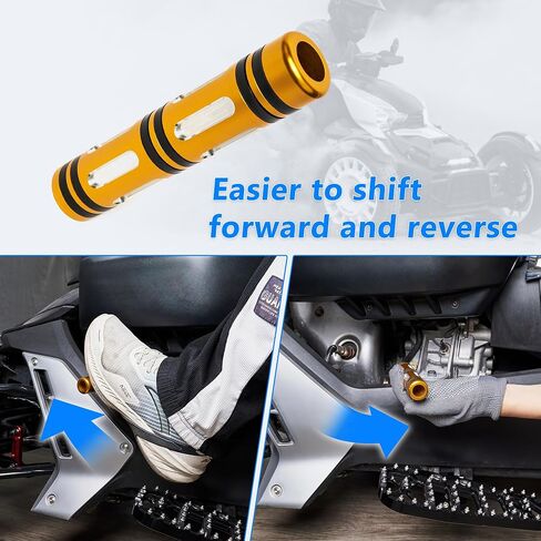 Aluminum Forward/Reverse Gear Shift Lever Shifter Lever Knob Cover w/Anti-Slip Rubber Rings for Can Am Ryker 600 900 Ace Rally Edition Sport 2019+ Shift Accessories (Black Style) in Kuwait