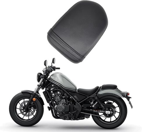 Black Rear Seat Kit for Rebel CMX300 CMX500 (2017-2025) - Thick Comfort Passenger Seat, Premium Synthetic Leather, Easy Install - Motorcycle Accessories for Rebel 500 & 300 in Saudi Arabia