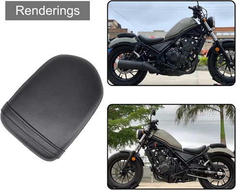 Black Rear Seat Kit for Rebel CMX300 CMX500 (2017-2025) - Thick Comfort Passenger Seat, Premium Synthetic Leather, Easy Install - Motorcycle Accessories for Rebel 500 & 300 in Saudi Arabia