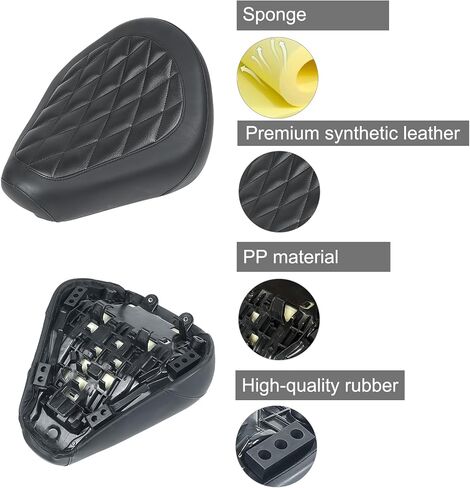 Black Rear Seat Kit for Rebel CMX300 CMX500 (2017-2025) - Thick Comfort Passenger Seat, Premium Synthetic Leather, Easy Install - Motorcycle Accessories for Rebel 500 & 300 in Saudi Arabia