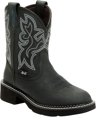 Justin Gypsy Kay 8" Cowboy Boots for Women - Premium Full-Grain Leather Women’s Cowgirl Boots with Removable Orthotic Footbed, Slip-Resistant Rubber Outsole in Saudi Arabia