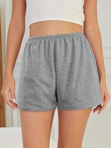 VENTELAN 3 Pack Womens Ultra-Soft Pajama Shorts Adjustable Waistband Sleepwear(Available in Plus Size) S-XXL in Kuwait