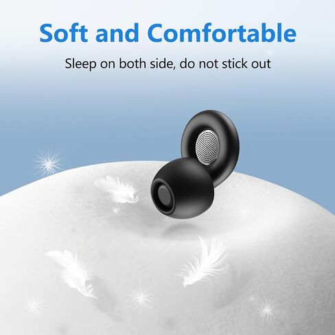 Ear Plugs for Sleeping 45db Noise Cancelling Earplugs Noise Reduction Silicone Reusable Earplug for Snoring Focus Concert Hearing Protection Ear Plug with Case and 6 Eartips (Black) in Kuwait