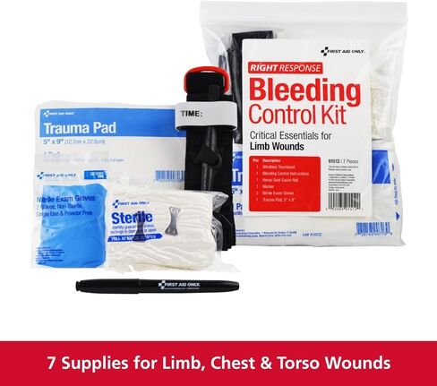 First Aid Only 91481 Critical Essentials Bleeding Control Kit for Chest & Limb Wounds, 9 Pieces in Saudi Arabia