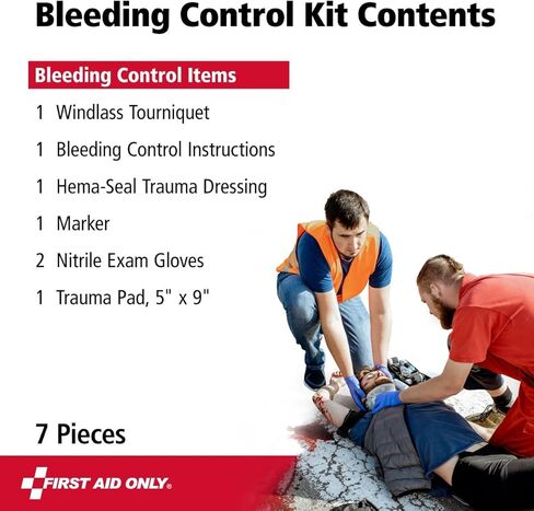First Aid Only 91481 Critical Essentials Bleeding Control Kit for Chest & Limb Wounds, 9 Pieces in Saudi Arabia