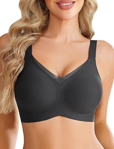 Avidlove Womens Seamless Bras No Underwire V Mesh Comfort Bralette Full Coverage Push Up Everyday T-Shirt Bra in Saudi Arabia