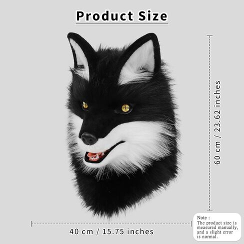 Animal Wolf Mask Cosplay Costume Accessories Furry Faux Fur Dog Fox Comple in Kuwait