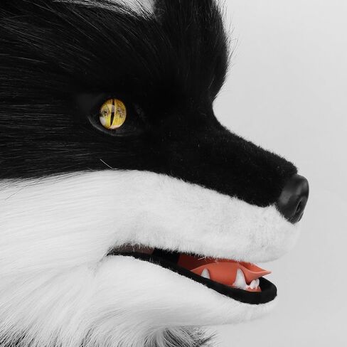 Animal Wolf Mask Cosplay Costume Accessories Furry Faux Fur Dog Fox Comple in Kuwait
