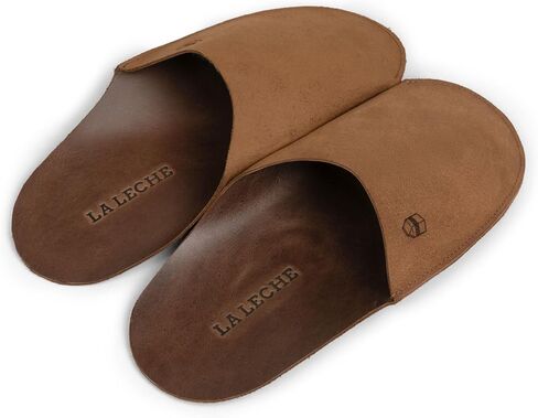 La Leche, Minimalist Slippers for Men, Shoes for Home, Indoor-friendly Slippers, Full Grain Leather, Handmade in Saudi Arabia