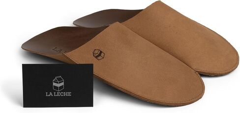 La Leche, Minimalist Slippers for Men, Shoes for Home, Indoor-friendly Slippers, Full Grain Leather, Handmade in Saudi Arabia