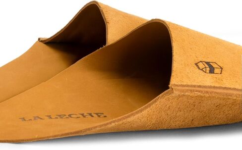 La Leche, Minimalist Slippers for Men, Shoes for Home, Indoor-friendly Slippers, Full Grain Leather, Handmade in Saudi Arabia